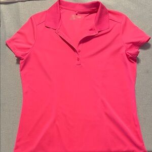Nike Women's Bright Pink Button Down Shirt